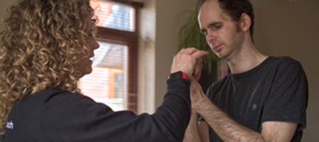 Siobhan instructing an exercise